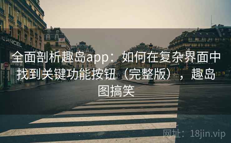 全面剖析趣岛app：如何在复杂界面中找到关键功能按钮（完整版），趣岛图搞笑