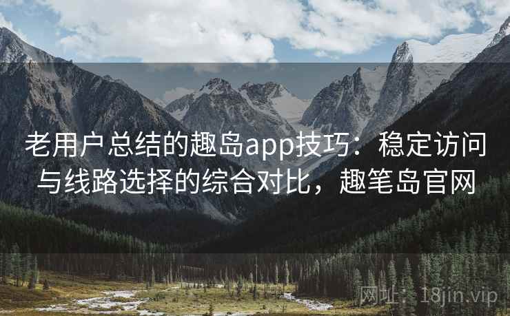 老用户总结的趣岛app技巧：稳定访问与线路选择的综合对比，趣笔岛官网