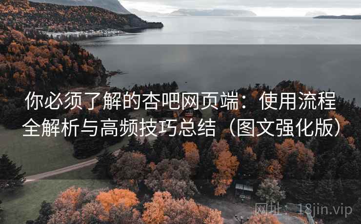 你必须了解的杏吧网页端：使用流程全解析与高频技巧总结（图文强化版）