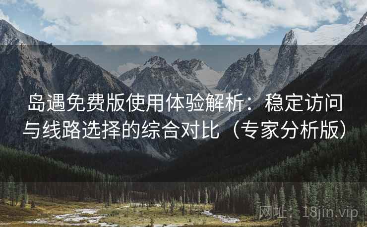 岛遇免费版使用体验解析:稳定访问与线路选择的综合对比(专家分析版) 岛遇免费版使用体验解析:稳定访问与线路选择的综合对比(专家分析版)