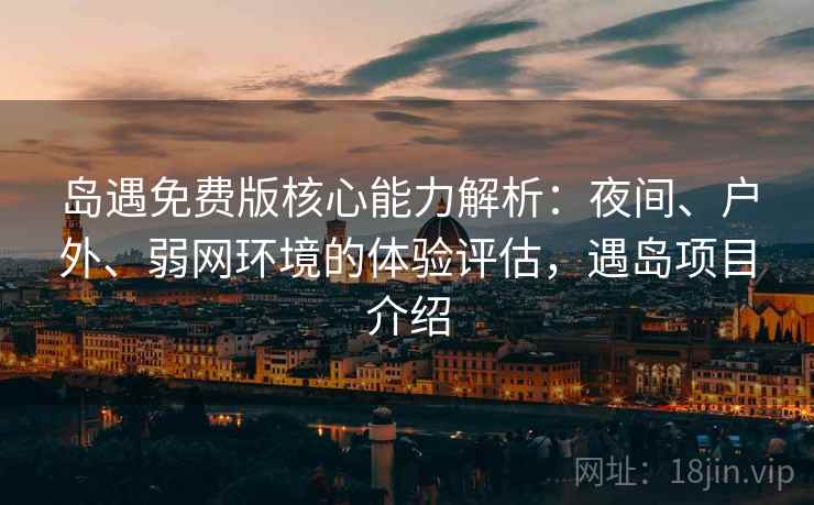 岛遇免费版核心能力解析：夜间、户外、弱网环境的体验评估，遇岛项目介绍