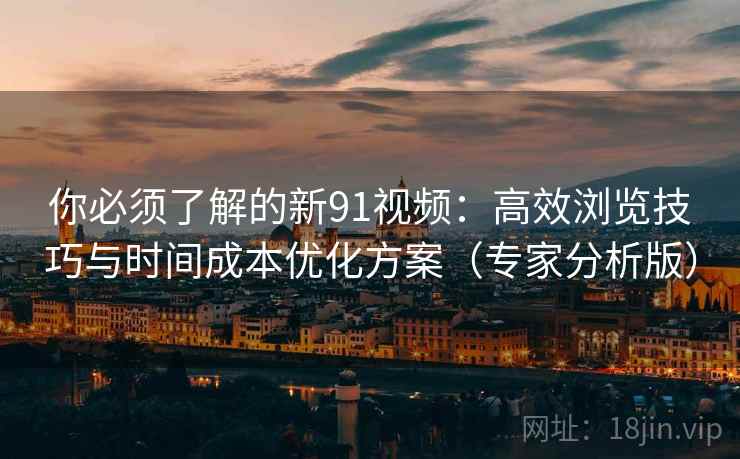 你必须了解的新91视频：高效浏览技巧与时间成本优化方案（专家分析版）