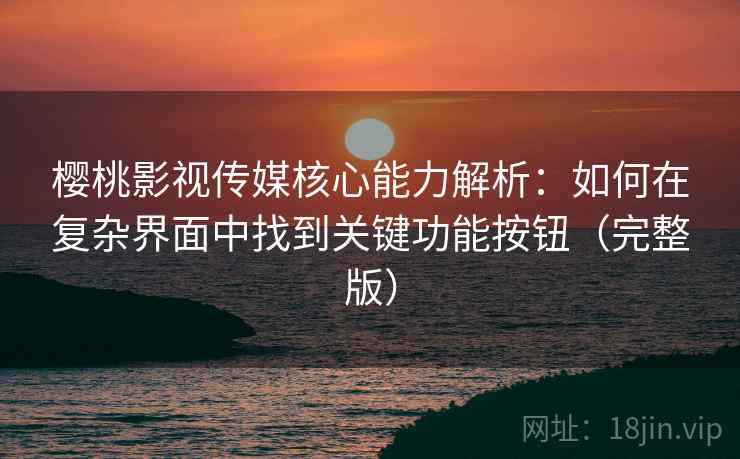 樱桃影视传媒核心能力解析：如何在复杂界面中找到关键功能按钮（完整版）
