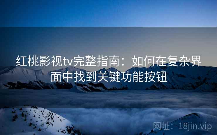 红桃影视tv完整指南：如何在复杂界面中找到关键功能按钮