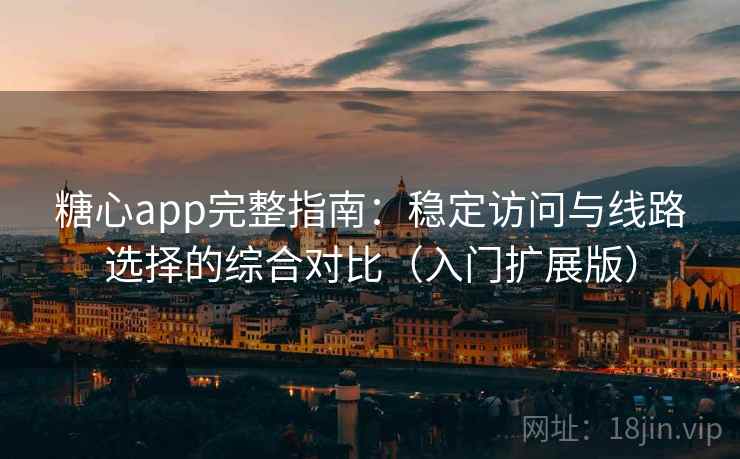 糖心app完整指南：稳定访问与线路选择的综合对比（入门扩展版）